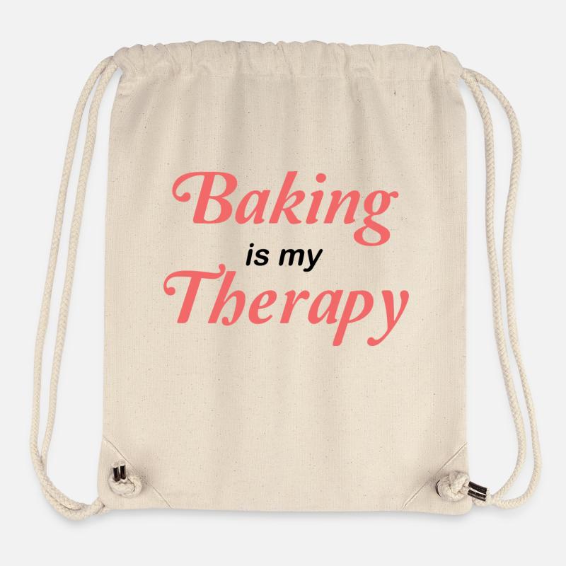 Baking is my therapy - Stanley/Stella recycelter Gym Bag - Naturweiß