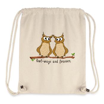 Owl-ways and forever - Stanley/Stella Recycled Gym Bag - natural - Front