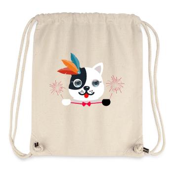 Сute blue eyed cat - Stanley/Stella Recycled Gym Bag - natural - Front