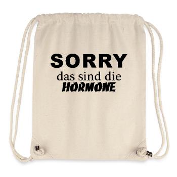 Sorry das sind die Hormone - Stanley/Stella recycelter Gym Bag - Naturweiß - Vorne