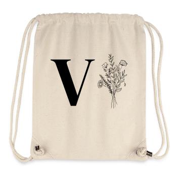 Minimalistische Blumen - Stanley/Stella recycelter Gym Bag - Naturweiß - Vorne
