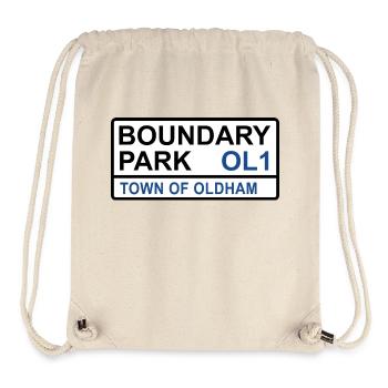 Oldham Boundary Park Iconic Street Sign - Stanley/Stella Recycled Gym Bag - natural - Front