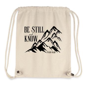 Be Still & Know – Psalm 46:10 - Stanley/Stella Recycled Gym Bag - natural - Front