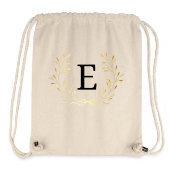 Buchstabe e Goldene Blumenkrone - Stanley/Stella recycelter Gym Bag - Naturweiß - Vorne