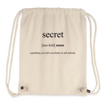 Secret | Geheimnis Definition Dictionary - Stanley/Stella recycelter Gym Bag - Naturweiß - Vorne
