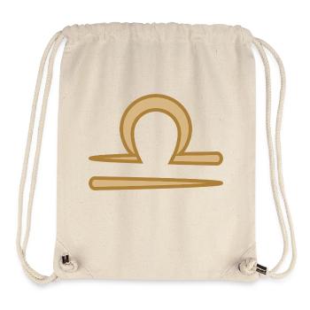Libra Zodiac Symbol Two Tone Golden - Stanley/Stella Recycled Gym Bag - natural - Front