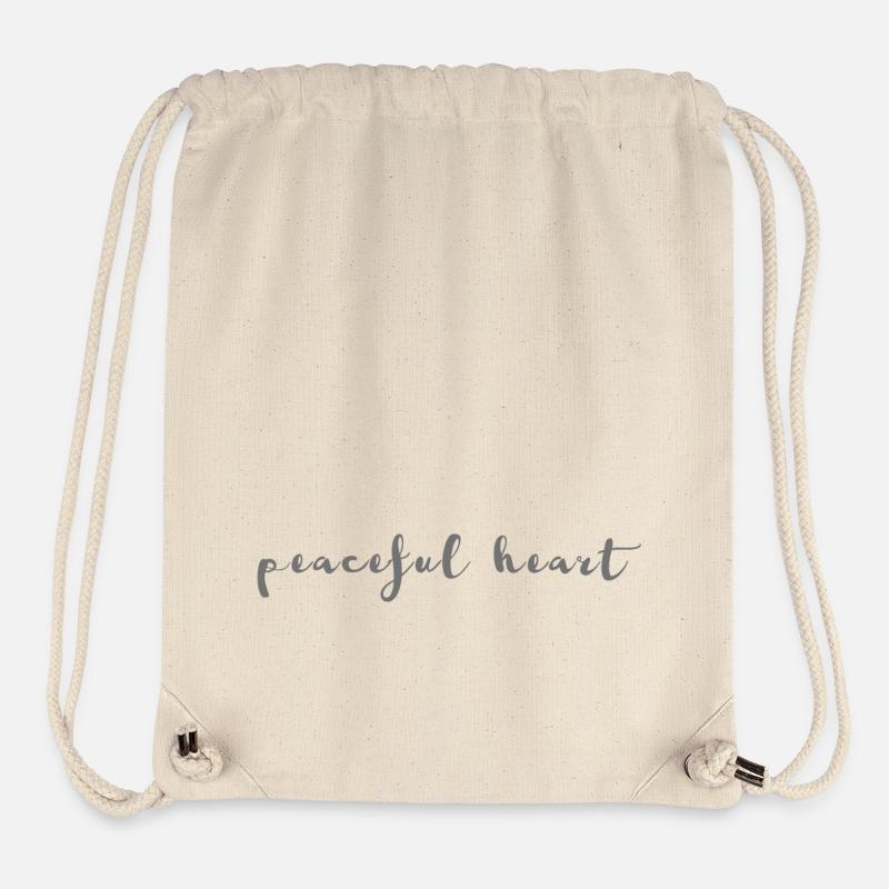 PEACEFUL HEART - Stanley/Stella recycelter Gym Bag - Naturweiß