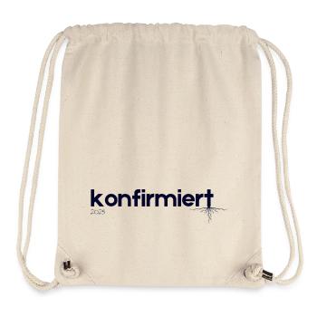 konfirmiert 2025 Konfirmation Geschenk T Shirt - Stanley/Stella recycelter Gym Bag - Naturweiß - Vorne