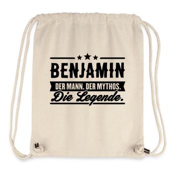 Man Myth Legend Benjamin - Stanley/Stella Recycled Gym Bag - natural - Front