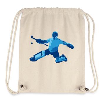 Feldhockey-Torwart Blau - Stanley/Stella recycelter Gym Bag - Naturweiß - Vorne