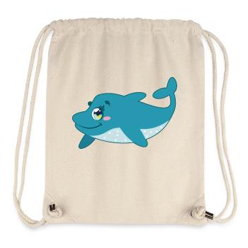 Süßer Delfin mit Rand - Stanley/Stella recycelter Gym Bag - Naturweiß - Vorne