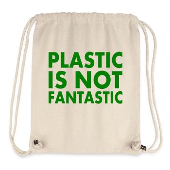 Plastic is not fantastic - Stanley/Stella recycelter Gym Bag - Naturweiß - Vorne