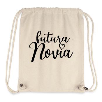 Futura Novia Girlfriend Engagement Wedding Gift - Stanley/Stella Recycled Gym Bag - natural - Front