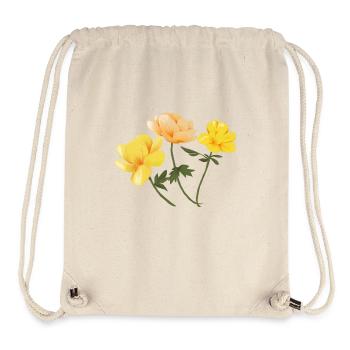 Flowers yellow - Stanley/Stella recycelter Gym Bag - Naturweiß - Vorne