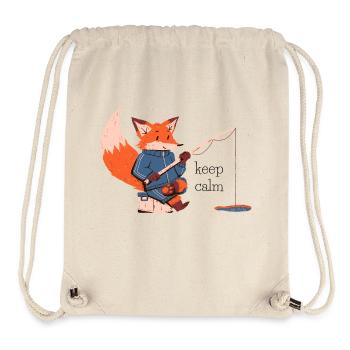 keep calm fox - fox - Stanley/Stella Recycled Gym Bag - natural - Front
