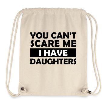 Tu ne peux pas me faire peur, j’ai des filles - Sac à cordon recyclé Stanley/Stella - blanc naturel - Devant