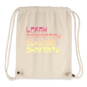 Yoga Shirt / Lokah Samastah Sukhino Bhavantu - Stanley/Stella recycelter Gym Bag - Naturweiß - Vorne