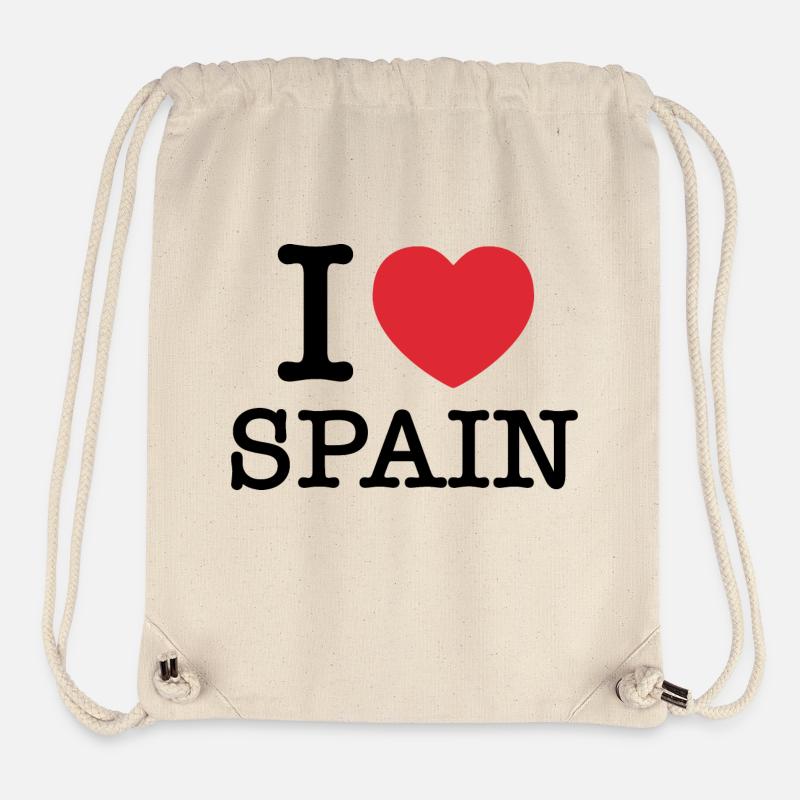J’aime l’Espagne | Espagne | I Heart Spain - Sac à cordon recyclé Stanley/Stella - blanc naturel