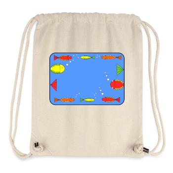 Fische im Rahmen - Stanley/Stella recycelter Gym Bag - Naturweiß - Vorne