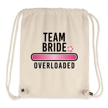 Équipe Mariée surchargé enterrement de vie de jeune fille enterrement de vie de garçon - Sac à cordon recyclé Stanley/Stella - blanc naturel - Devant