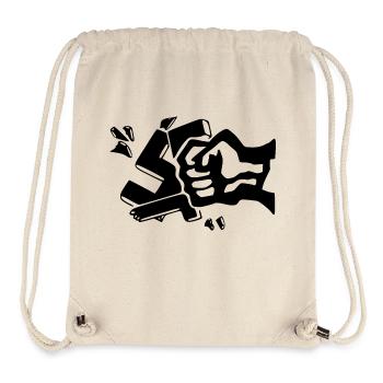 Contre les nazis faust - Sac à cordon recyclé Stanley/Stella - blanc naturel - Devant