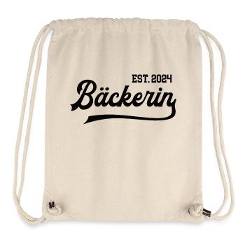Bäckerin est 2024 Beruf Bäcker Bäckerei Azubi - Stanley/Stella recycelter Gym Bag - Naturweiß - Vorne