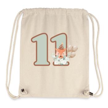 11. Geburtstag Fuchs Blumen - Stanley/Stella recycelter Gym Bag - Naturweiß - Vorne