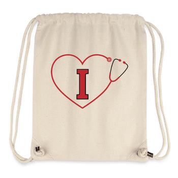Letter i stethoscope - Stanley/Stella Recycled Gym Bag - natural - Front