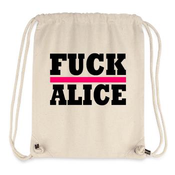 Fuck alice - Stanley/Stella Recycled Gym Bag - natural - Front