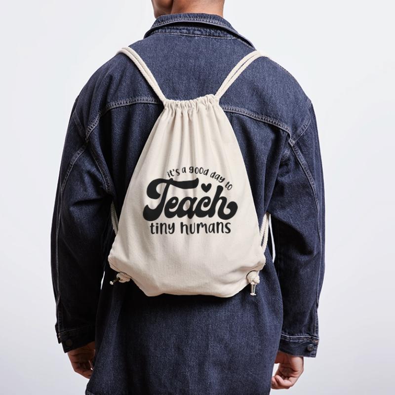 C’est une bonne journée pour enseigner aux petits humains Sac à cordon recyclé Stanley/Stella