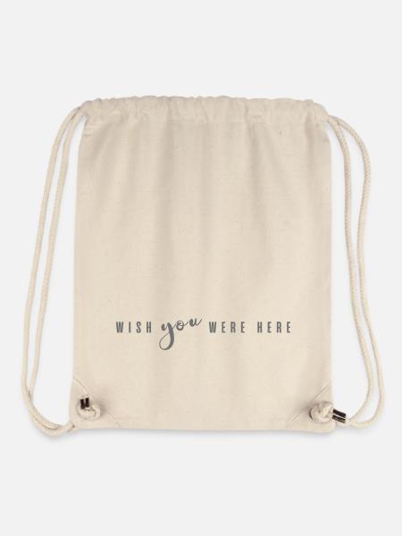 WISH YOU WERE HERE - Stanley/Stella recycelter Gym Bag - Naturweiß