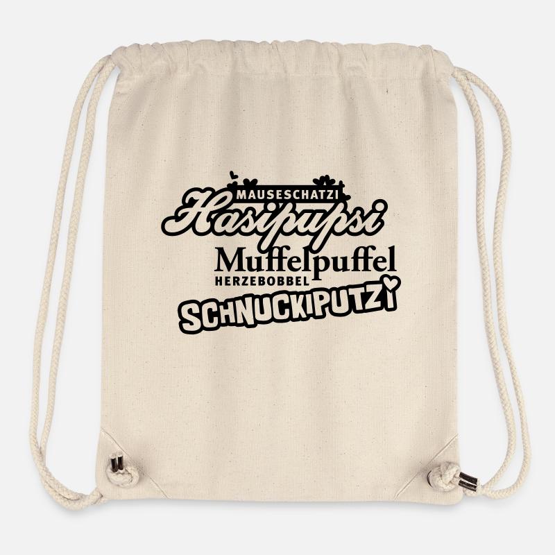 Kosenamen - Liebe - Love - Valentinstag - 1C - Stanley/Stella recycelter Gym Bag - Naturweiß