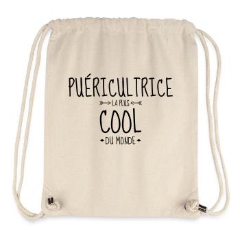 puéricultrice / puériculture / enfant / bébé - Sac à cordon recyclé Stanley/Stella - blanc naturel - Devant