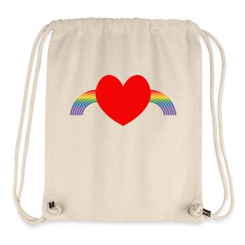 Rainbow pride heart - Stanley/Stella Recycled Gym Bag - natural - Front