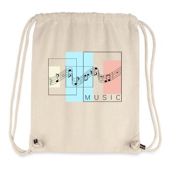 La musique et le pop art. I love music. - Sac à cordon recyclé Stanley/Stella - blanc naturel - Devant