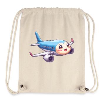 Niedliches Flugzeug - Stanley/Stella recycelter Gym Bag - Naturweiß - Vorne