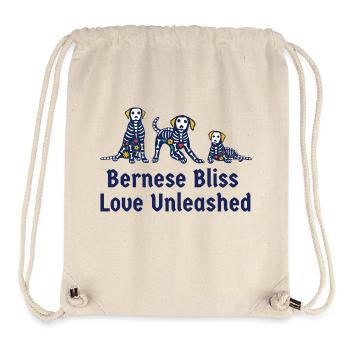 Bernese Bliss Love Unleashed Bouvier bernois - Sac à cordon recyclé Stanley/Stella - blanc naturel - Devant