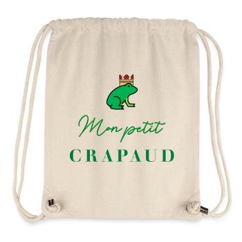 MON PETIT CRAPAUD VERT - Sac à cordon recyclé Stanley/Stella - blanc naturel - Devant