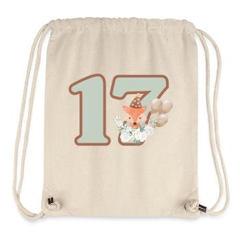 17. Geburtstag Fuchs Blumen - Stanley/Stella recycelter Gym Bag - Naturweiß - Vorne