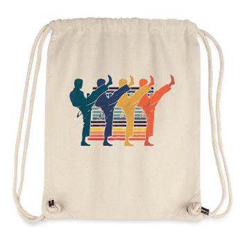 Karate - Retro Fighter Gift - Stanley/Stella Recycled Gym Bag - natural - Front