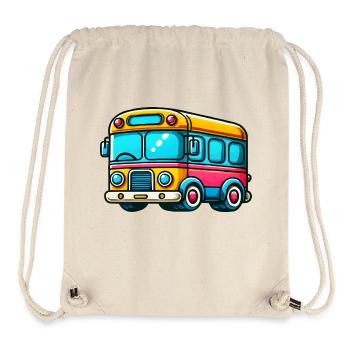 Bande dessinée de bus - Sac à cordon recyclé Stanley/Stella - blanc naturel - Devant
