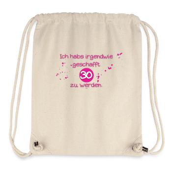 Geschenke für Frauen zum 30. Geburtstag Ü30 Deko - Stanley/Stella recycelter Gym Bag - Naturweiß - Vorne