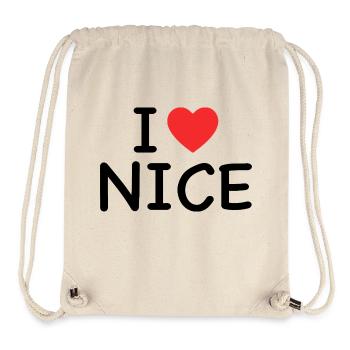 I Love Nice - J'aime Nice - Stanley/Stella Recycled Gym Bag - natural - Front
