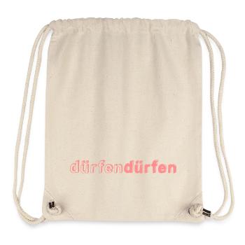 verygern DÜRFEN DÜRFEN - Stanley/Stella recycelter Gym Bag - Naturweiß - Vorne