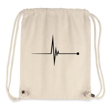 Heartbeat Pulse - Stanley/Stella recycelter Gym Bag - Naturweiß - Vorne