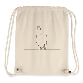 lama silhouette kontur - Stanley/Stella recycelter Gym Bag - Naturweiß - Vorne