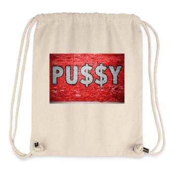 Pussy with Dollar Signs $ Brick Wall Graffit - Stanley/Stella Recycled Gym Bag - natural - Front