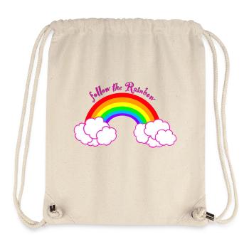 suivre le Rainbow wolken - Sac à cordon recyclé Stanley/Stella - blanc naturel - Devant