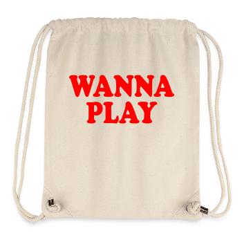 Wanna play - Stanley/Stella recycelter Gym Bag - Naturweiß - Vorne