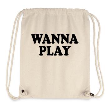 Wanna play - Stanley/Stella recycelter Gym Bag - Naturweiß - Vorne